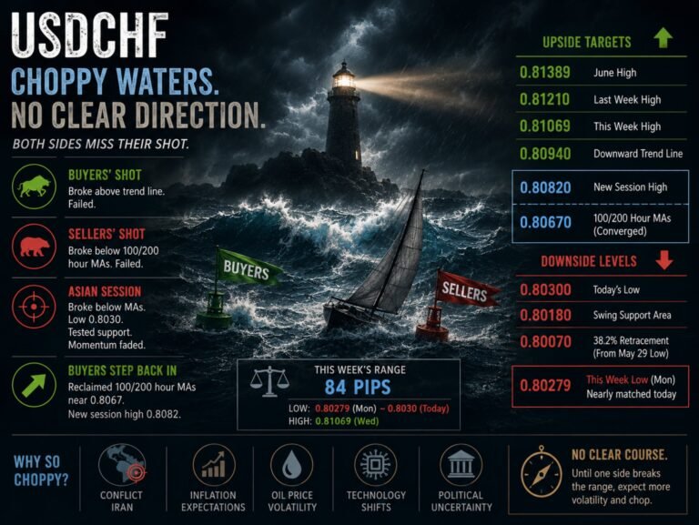 USDCHF sellers took the pair lower earlier in the day, but the price has snapped back higher