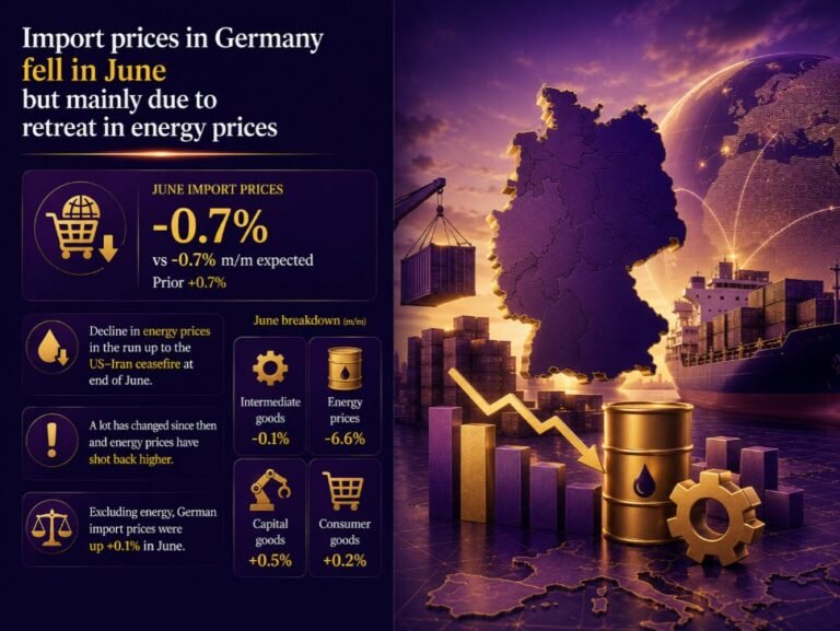 German import prices fell in June due to drop in energy prices