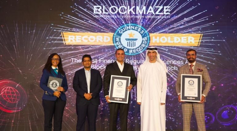 Blockmaze Receives Guinness World Records Title for over 40 Regulatory Licences at Launch