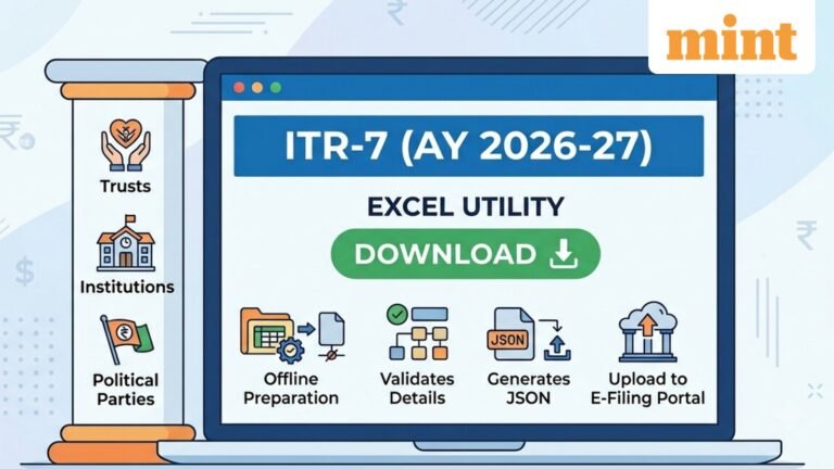 Income Tax Department releases ITR-7 Excel utility for AY 2026-27; check who can use it