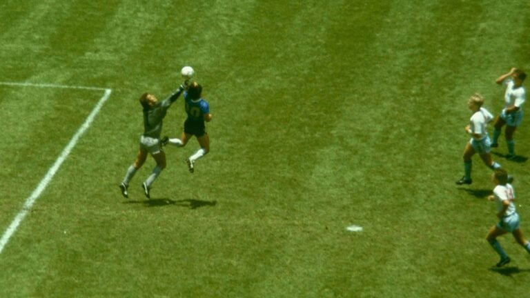 Maradona’s ‘Hand of God’ World Cup armband heads to auction