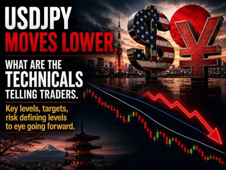 USDJPY moves sharply lower