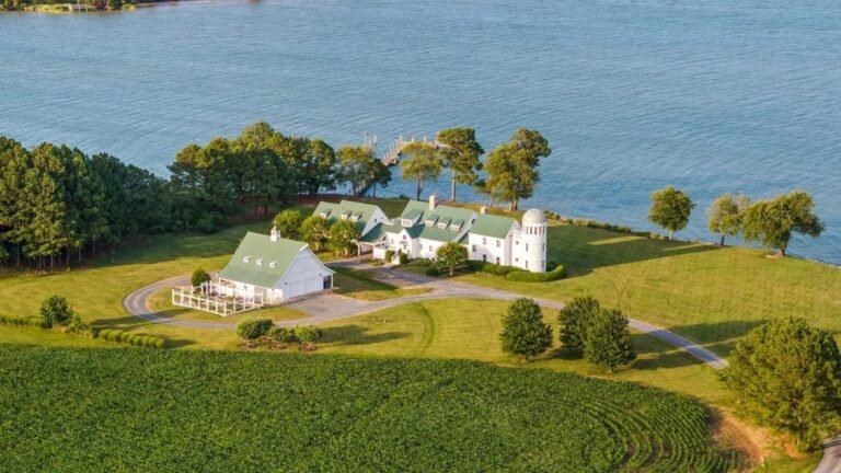 86-Acre Barndominium Estate Features Silo Observatory and Direct Bay Access